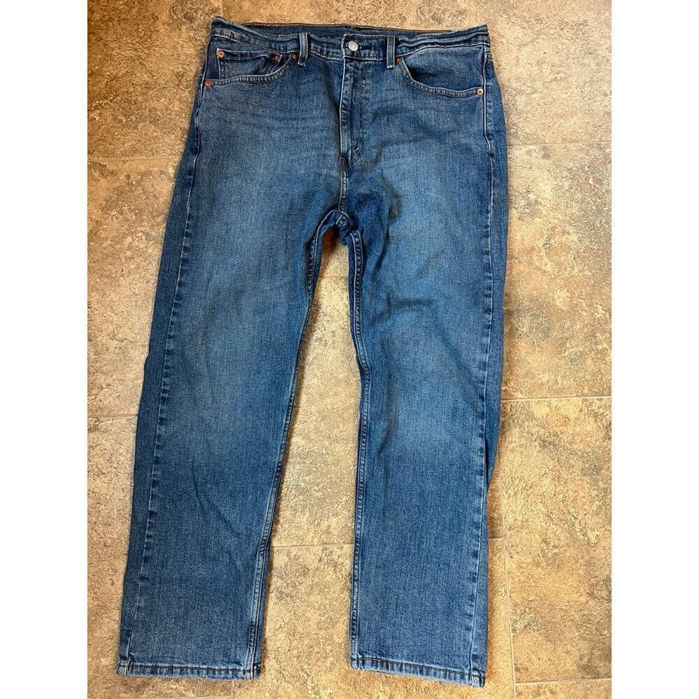 Levis 505 Regular Fit, straight leg stretch denim jeans, men's size 36 x 30